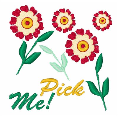 Pick Me! Machine Embroidery Design