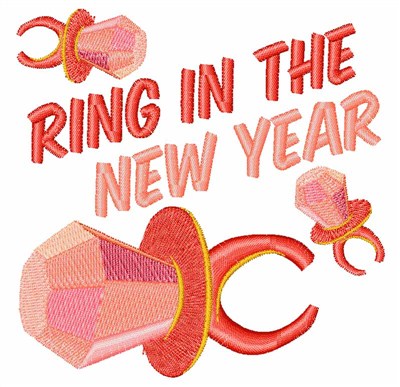 Ring In New Year Machine Embroidery Design