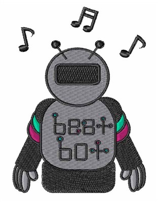 Beet Bot Machine Embroidery Design