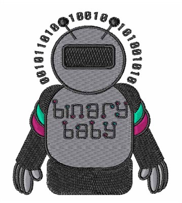 Binary Baby Machine Embroidery Design