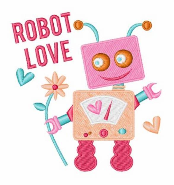 Picture of Robot Love Machine Embroidery Design