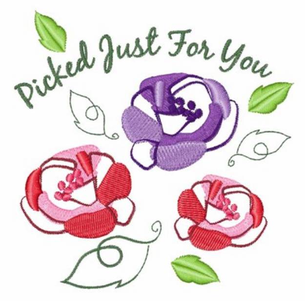 Picture of Picked Just For You Machine Embroidery Design