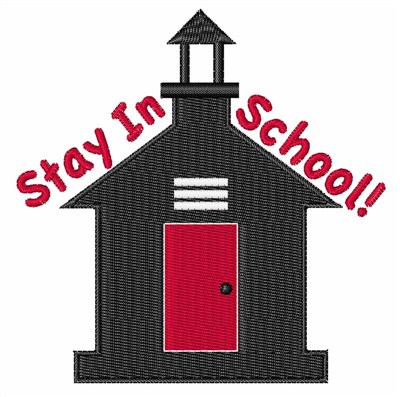 Stay In School Machine Embroidery Design