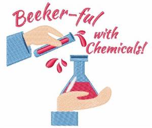 Picture of Beeker-ful With Chemicals Machine Embroidery Design
