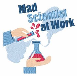 Picture of Mad Scientist At Work Machine Embroidery Design