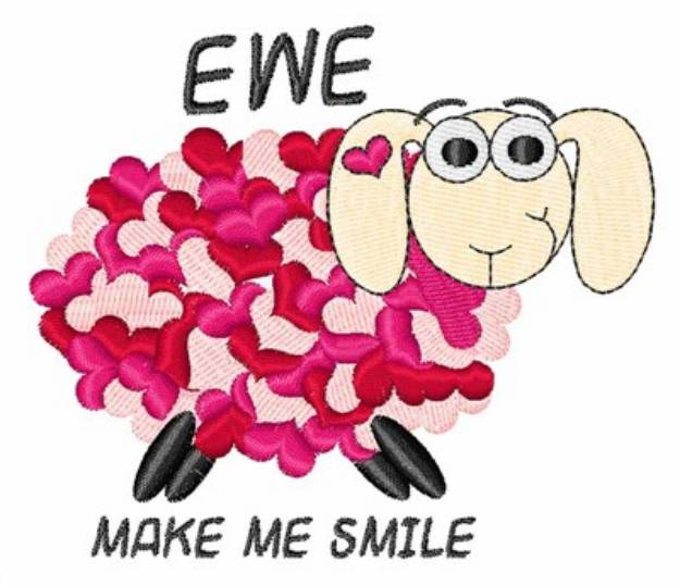 Picture of Ewe Make Me Smile Machine Embroidery Design