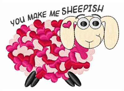 You Make Me Sheepish Machine Embroidery Design