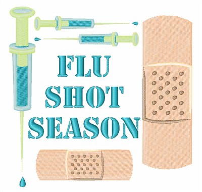 Flu Shot Season Machine Embroidery Design