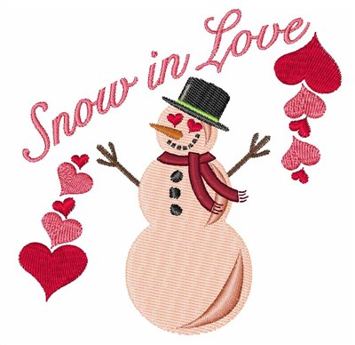 Snow In Love Machine Embroidery Design