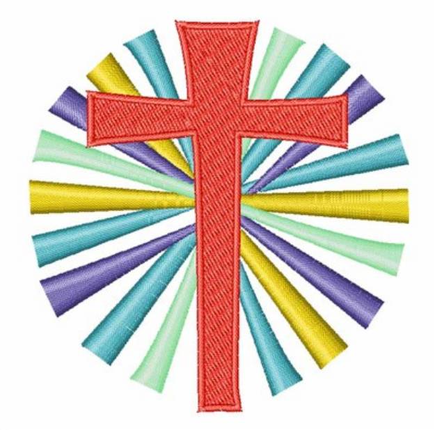 Picture of Colorful Cross Machine Embroidery Design