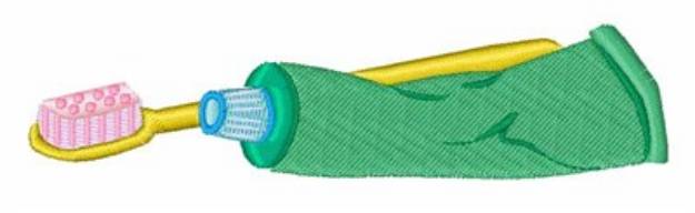 Picture of Toothbrush & Paste Machine Embroidery Design