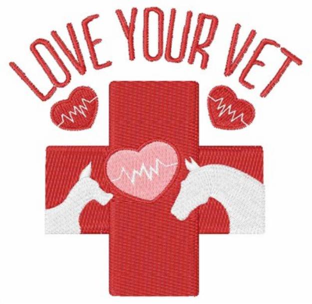 Picture of Love Your Vet Machine Embroidery Design