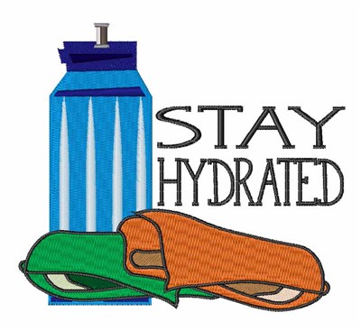 Stay Hydrated Machine Embroidery Design
