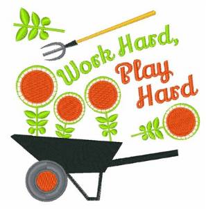 Picture of Work Hard, Play Hard Machine Embroidery Design