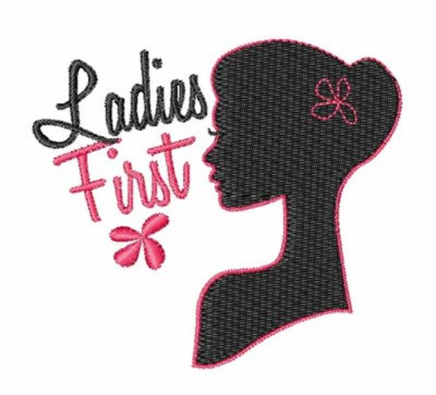 Picture of Ladies First Machine Embroidery Design