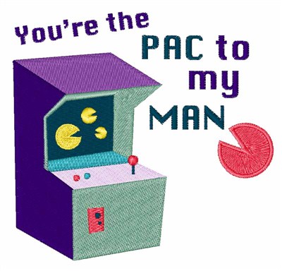 Pac To My Man Machine Embroidery Design