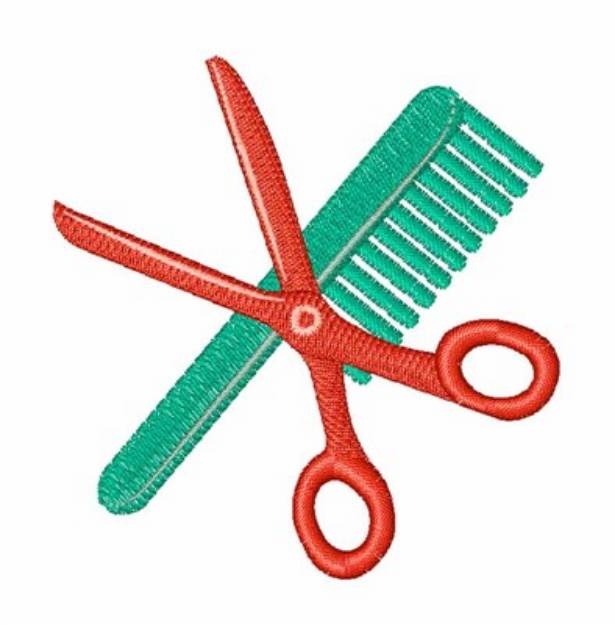 Picture of Barber Tools Machine Embroidery Design