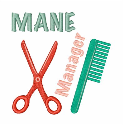 Mane Manager Machine Embroidery Design