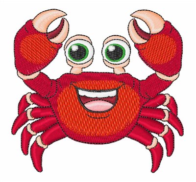 Happy Crab Machine Embroidery Design