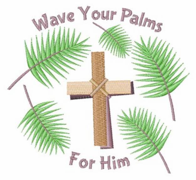 Picture of Wave Your Palms Machine Embroidery Design