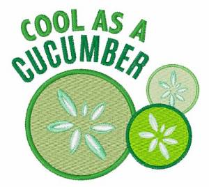 Picture of Cool As Cucumber Machine Embroidery Design