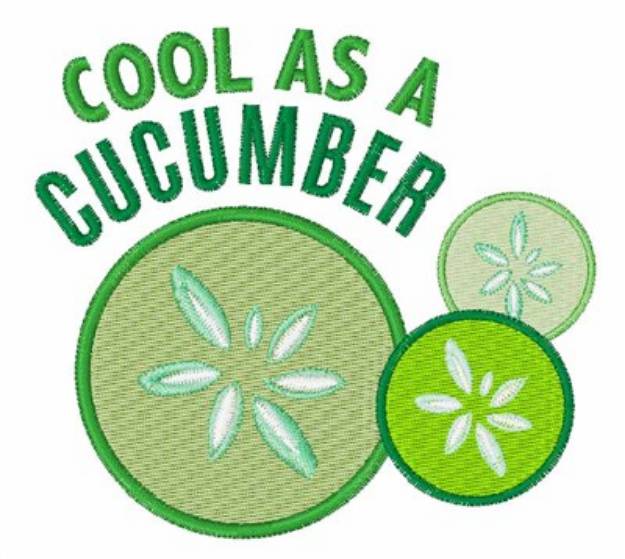 Picture of Cool As Cucumber Machine Embroidery Design