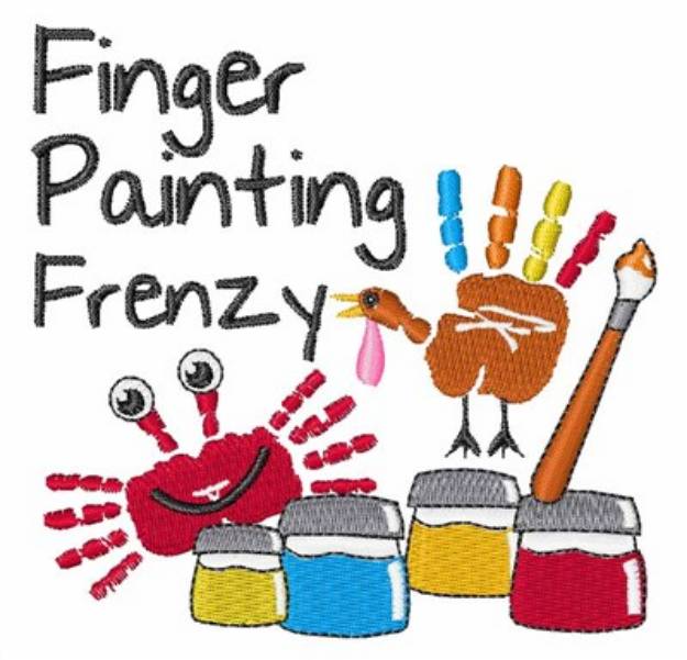 Picture of Finger Painting Frenzy Machine Embroidery Design
