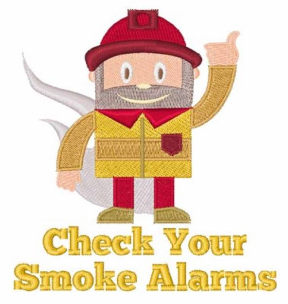 Picture of Check Smoke Alarms Machine Embroidery Design