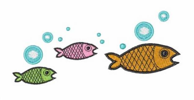 Picture of Fishes Machine Embroidery Design