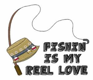 Picture of Fishin Is My Love Machine Embroidery Design