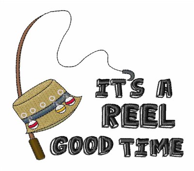 Reel Good Time Machine Embroidery Design