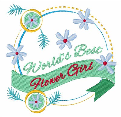 Flower Girl Machine Embroidery Design