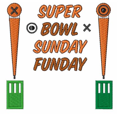 Super Bowl Sunday Machine Embroidery Design