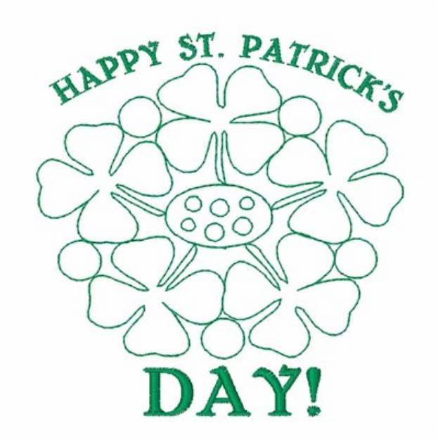 Picture of Happy St Patricks Day Machine Embroidery Design