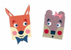 Picture of Pair Of Foxes Machine Embroidery Design