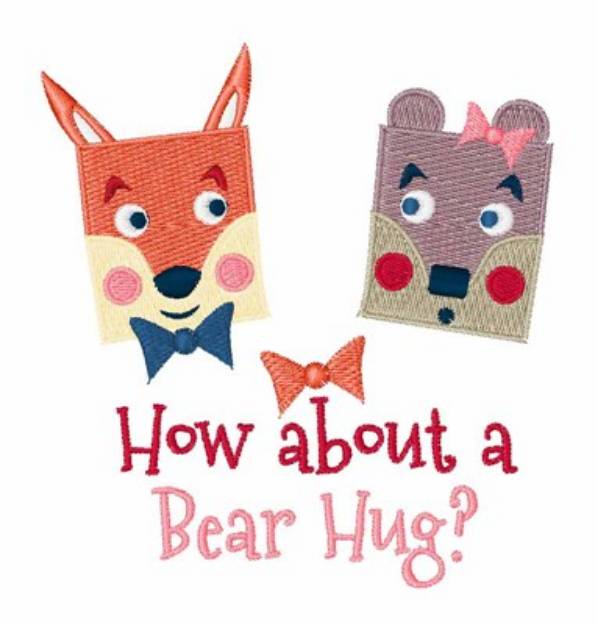 Picture of A Bear Hug Machine Embroidery Design