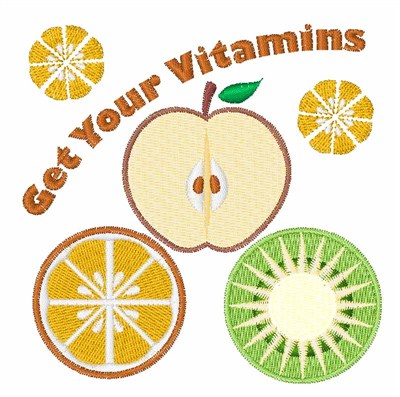 Get Your Vitamins Machine Embroidery Design