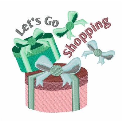 Lets Go Shopping Machine Embroidery Design