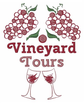 Vineyard Tours Machine Embroidery Design