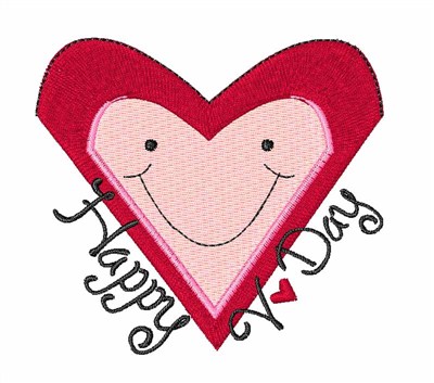 Happy V Day Machine Embroidery Design
