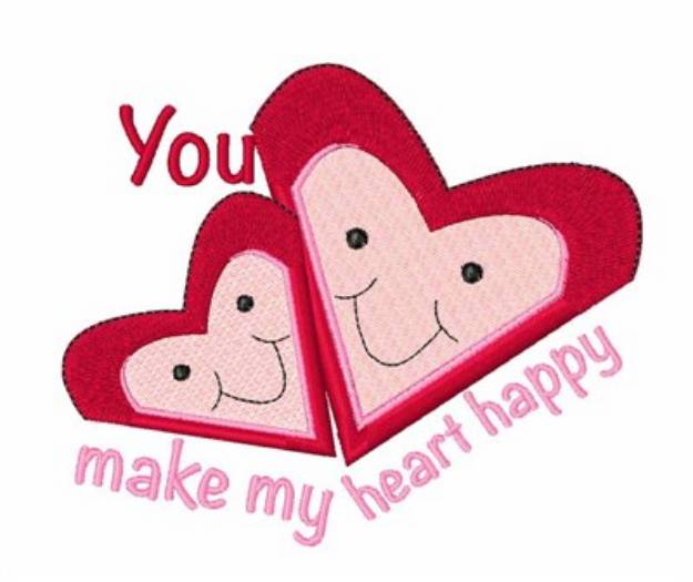 Picture of Make Heart Happy Machine Embroidery Design