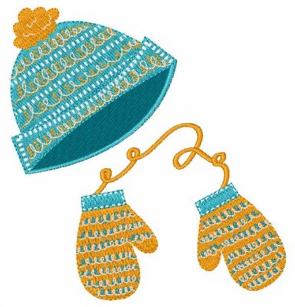 Picture of Hat & Gloves Machine Embroidery Design