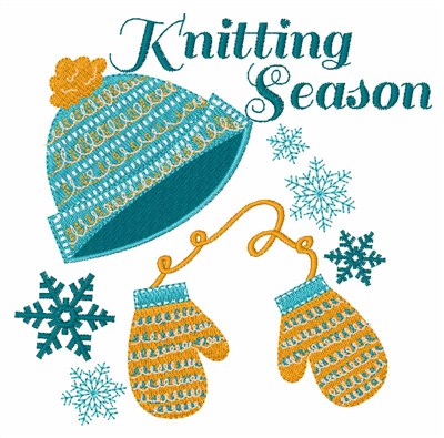 Knitting Season Machine Embroidery Design