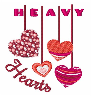Heavy Hearts Machine Embroidery Design