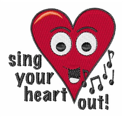 Sing Heart Out Machine Embroidery Design