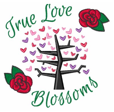 Love Blossoms Machine Embroidery Design