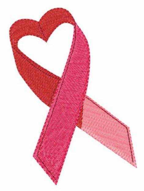 Picture of Heart Disease Ribbon Machine Embroidery Design