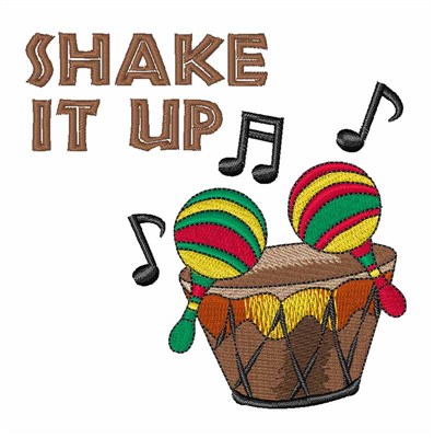 Shake It Up Machine Embroidery Design