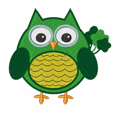 Irish Owl Machine Embroidery Design