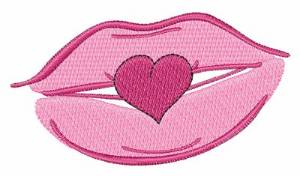 Picture of Love Kiss Machine Embroidery Design